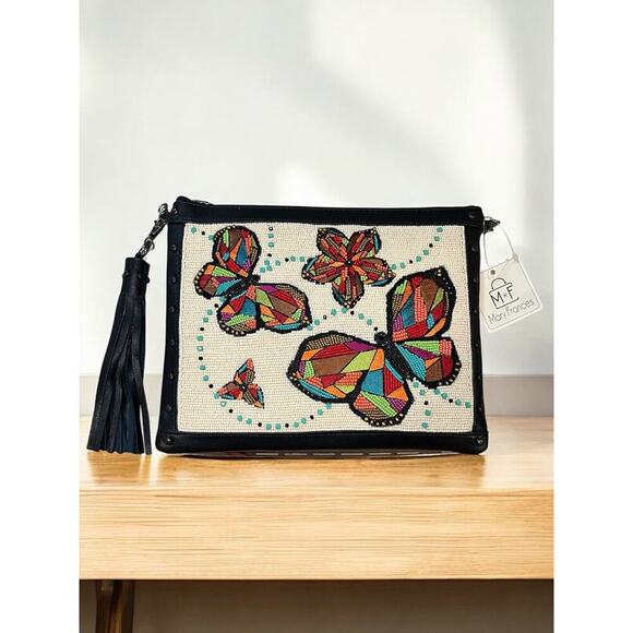NWT Mary Frances Bag #S001-952 “Flutter” Beaded Bag - Picture 1 of 8